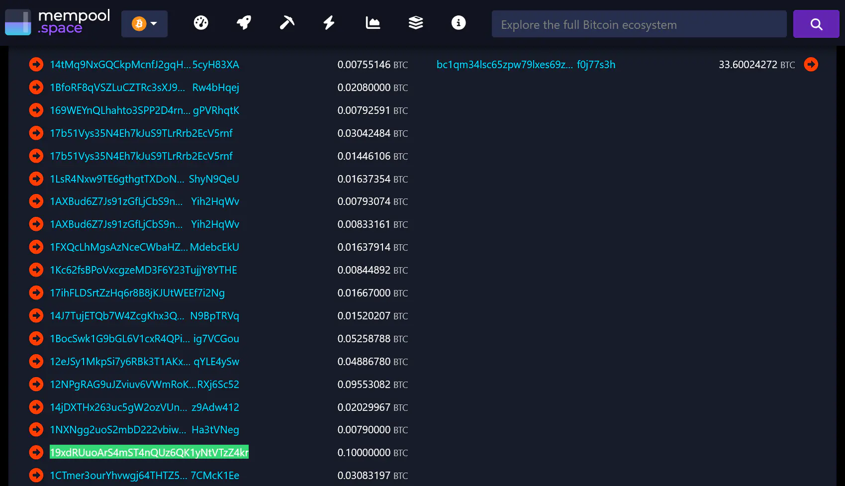 mempool space