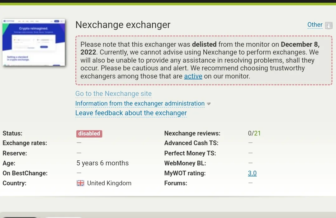 BestChange, N.exchange