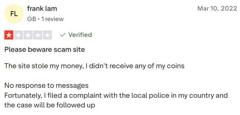 scam site