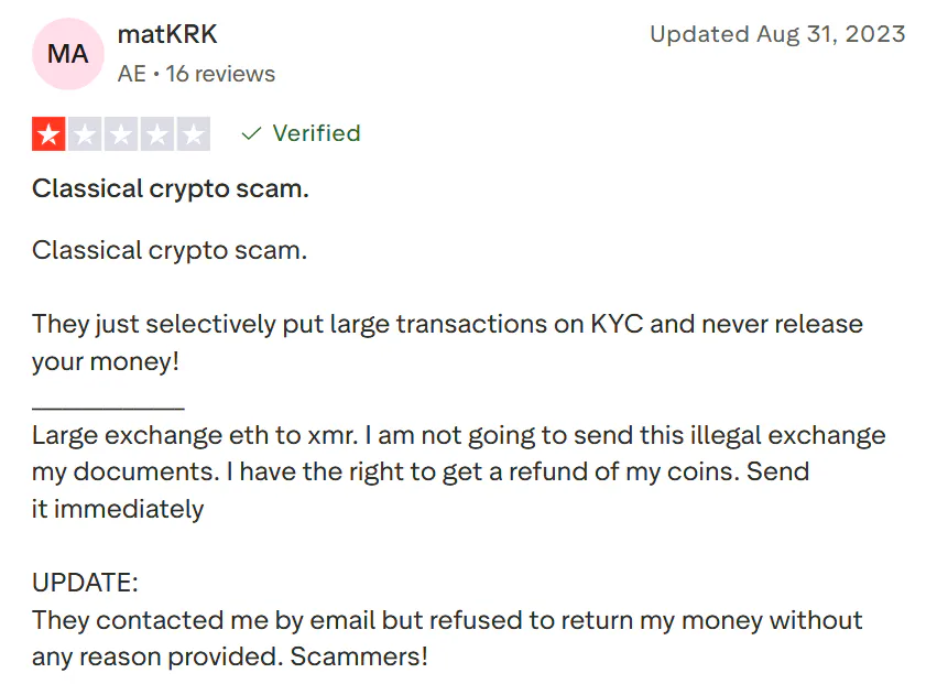 ETH to XMR