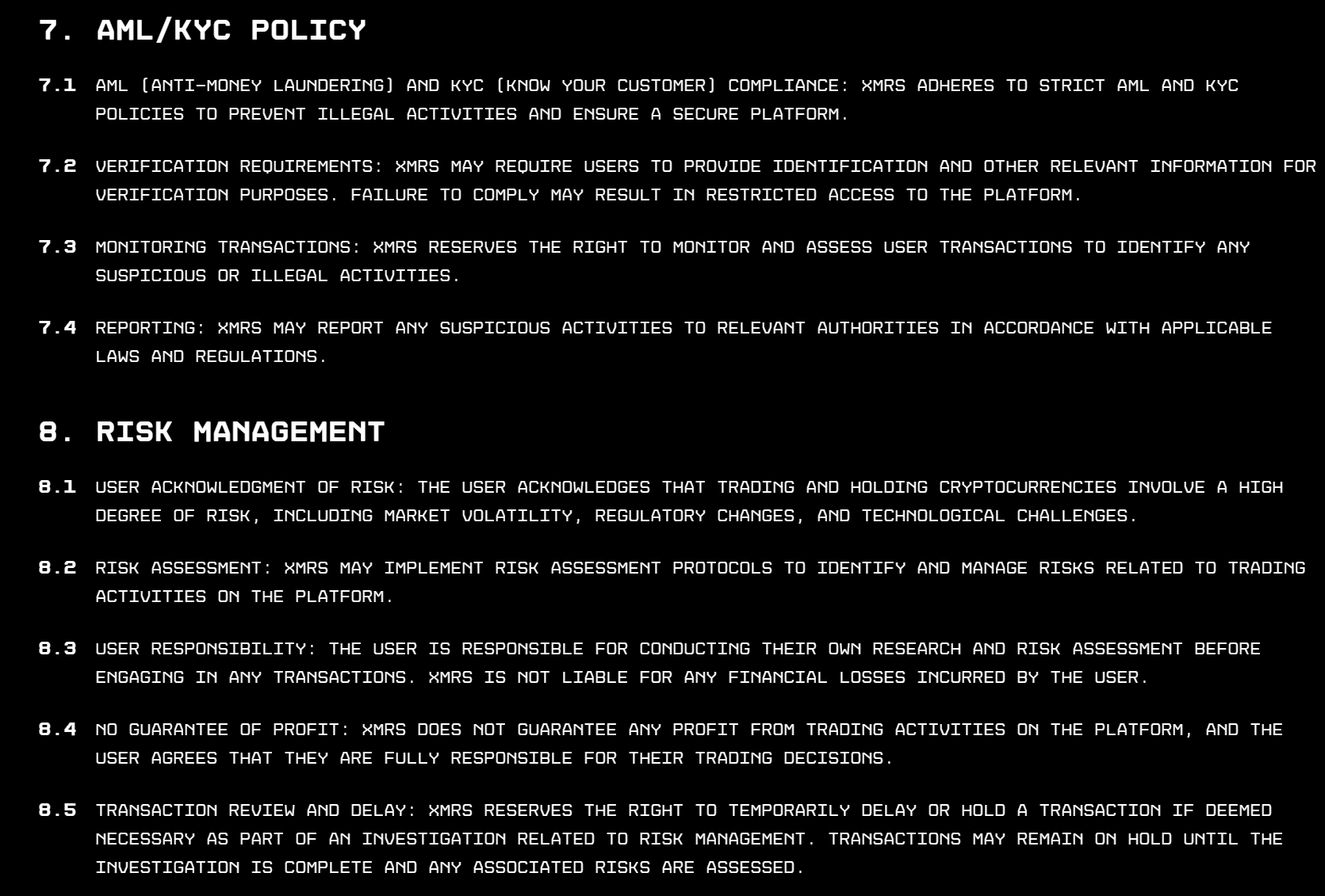 AML/KYC Policy